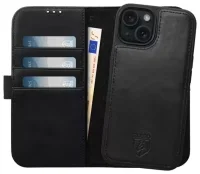 Rosso Elite iPhone 15 Plus MagSafe Hoesje Book Case Leer Zwart