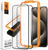 Spigen AlignMaster Apple iPhone 15 Pro Max Tempered Glass (2-Pack)