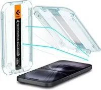 Spigen EZ Fit GLAS.tR iPhone 16 / 15 Screen Protector Clear 2-Stuks