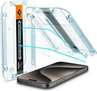 Spigen EZ Fit GLAS.tR iPhone 15 Pro Max Screen Protector Transparant 2-Pack