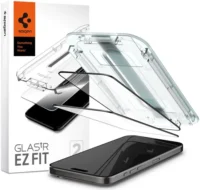 Spigen EZ Fit GLAS.tR iPhone 15 Pro Max Screen Protector Zwart 2-Pack