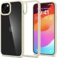 Spigen Ultra Hybrid iPhone 15 Plus Hoesje Back Cover Beige
