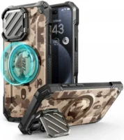SUPCASE UB Pro MagXT iPhone 16 Pro Max Hoesje Camera Protector Camo Bruin