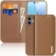 Dux Ducis Hivo iPhone 16 Hoesje RFID Book Case Bruin
