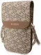 Guess Crossbody Telefoontasje Cube Logo Schoudertasje Bruin