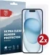 Rosso Apple iPhone 15 Screen Protector Ultra Clear Duo Pack