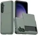 Samsung Galaxy S25 Plus Hoesje Kaarthouder met Slider Groen